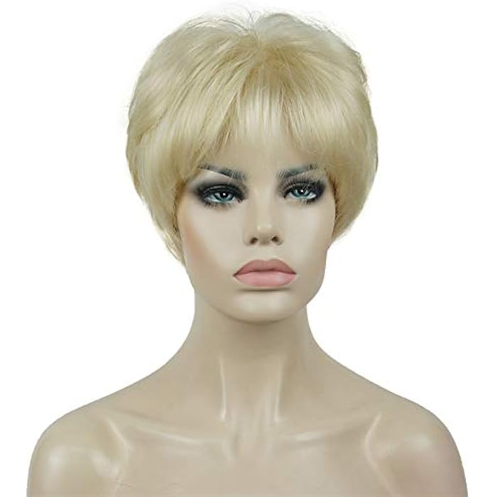 DILLARDS Lydell Short Straight Layered Synthetic Wigs With Hair Bangs For Women Blonde - Image 2